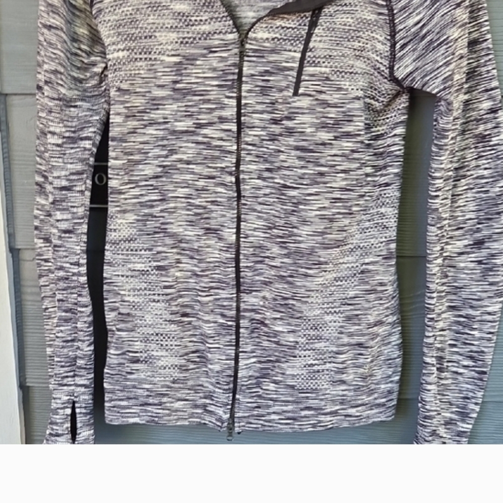 Gray and Black Zip-Up Sweatshirt